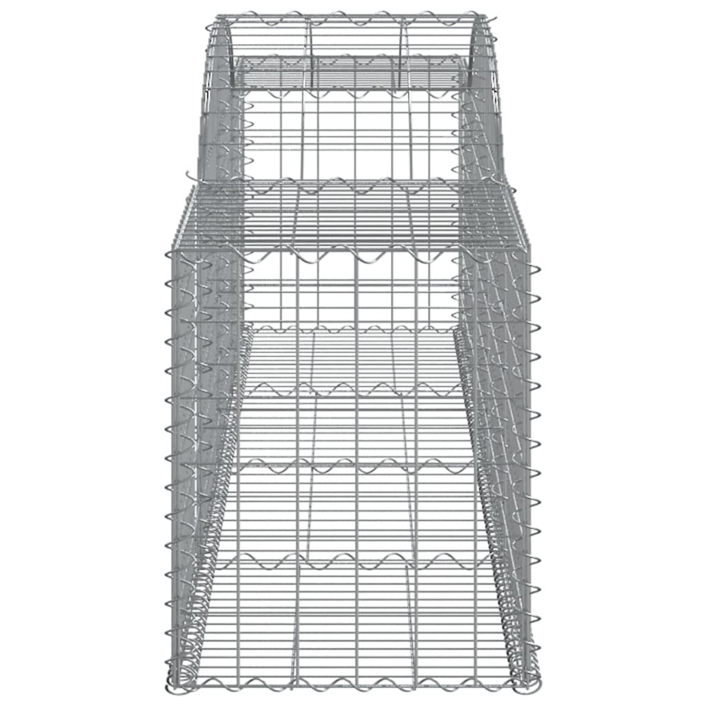 vidaXL Oblúkový gabionový kôš 4 ks 300x50x60/80 cm pozinkované železo