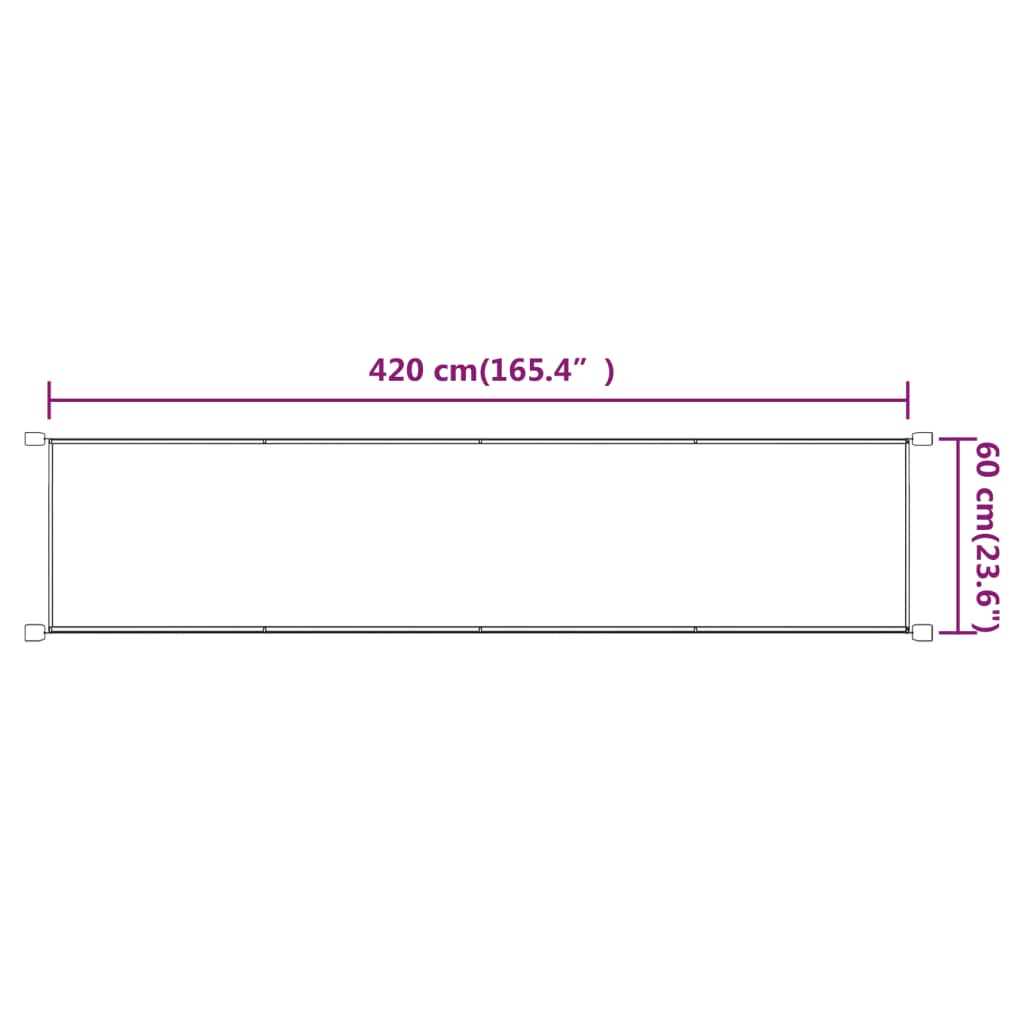 vidaXL Vertikálna markíza terakotová 60x420 cm oxfordská látka