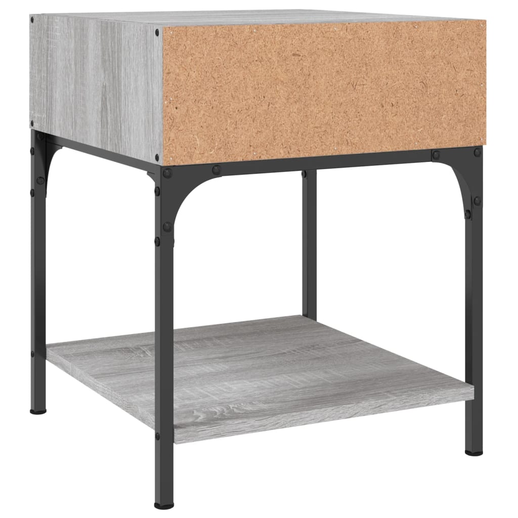 vidaXL Nočné stolíky 2 ks sivý dub sonoma 40x41x50 cm kompozitné drevo