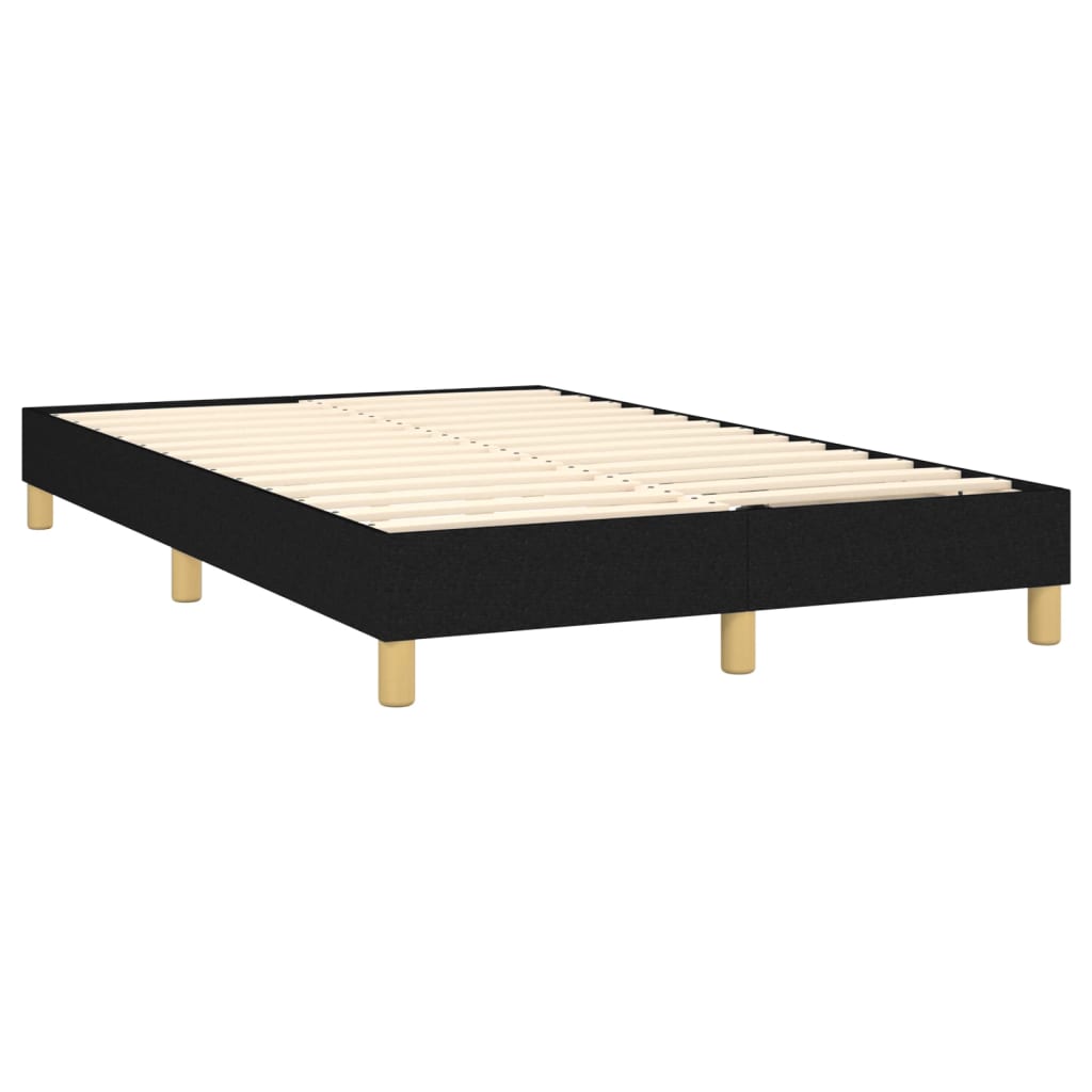 vidaXL Boxspring posteľ s matracom a LED, čierna 120x190 cm, látka