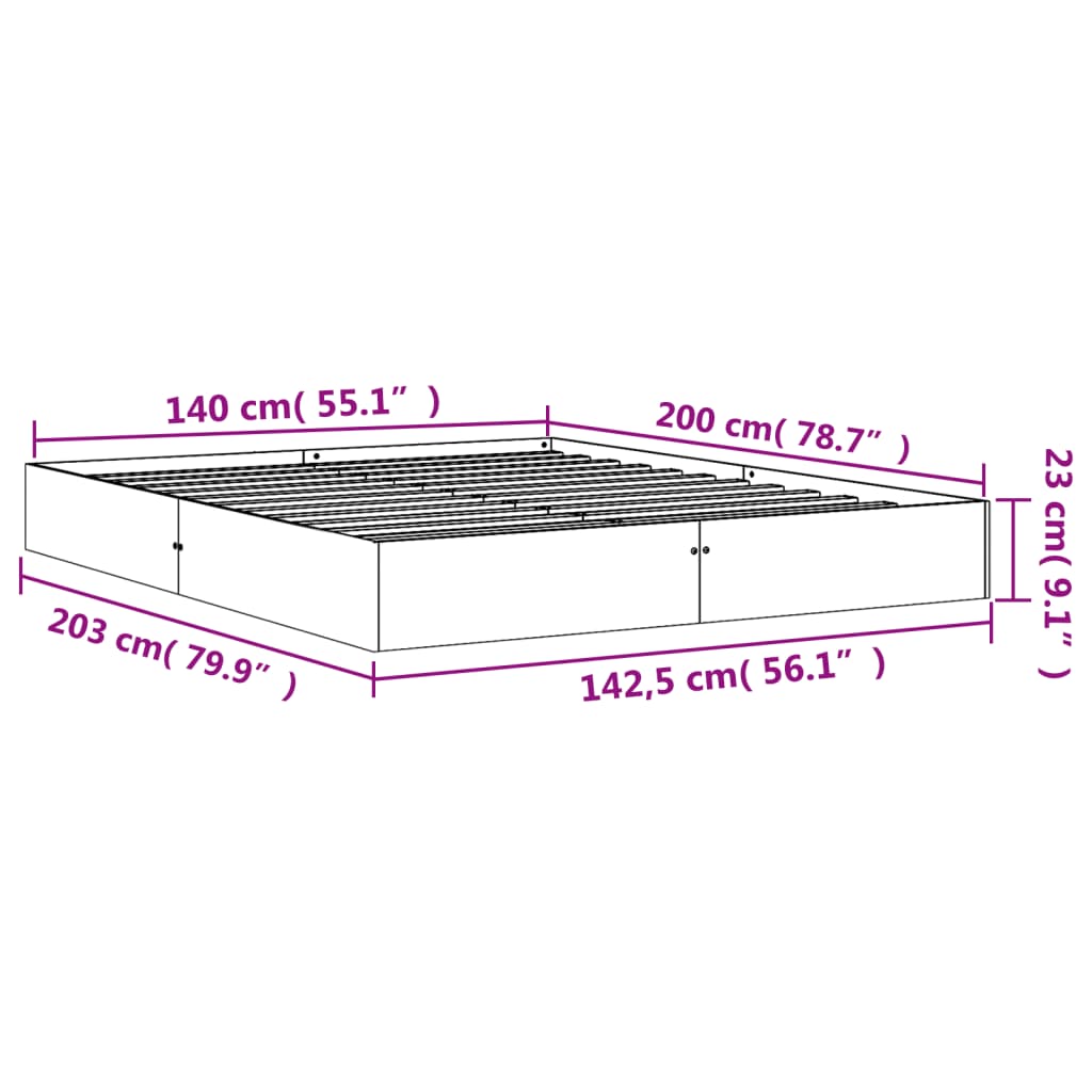 vidaXL Posteľ s matracom voskovo hnedá 140x200 cm masívna borovica