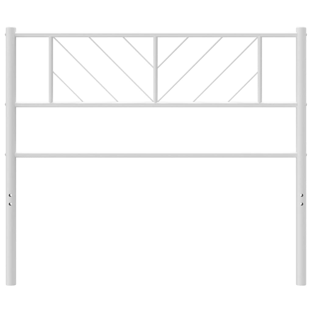 vidaXL Kovové čelo postele biele 90 cm