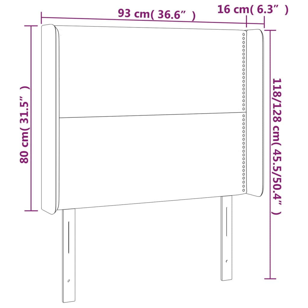 vidaXL Čelo postele so záhybmi sivý 93x16x118/128 cm umelá koža