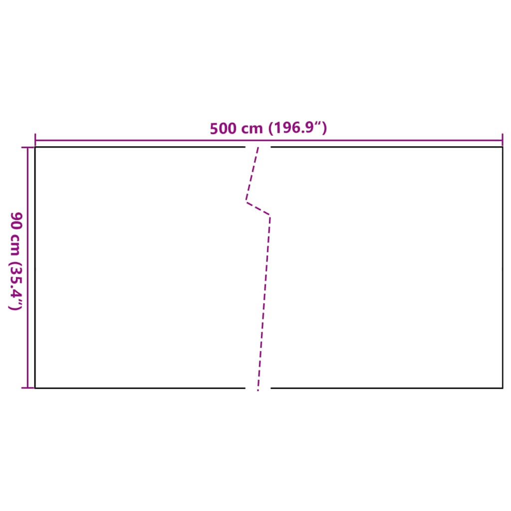 vidaXL Balkónová zástena biela 500x90 cm polyratan