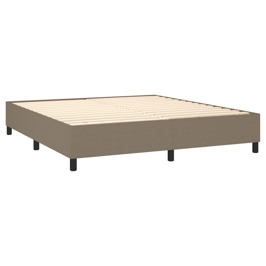 vidaXL Posteľný rám boxspring s matracom sivohned 180x200 cm látka