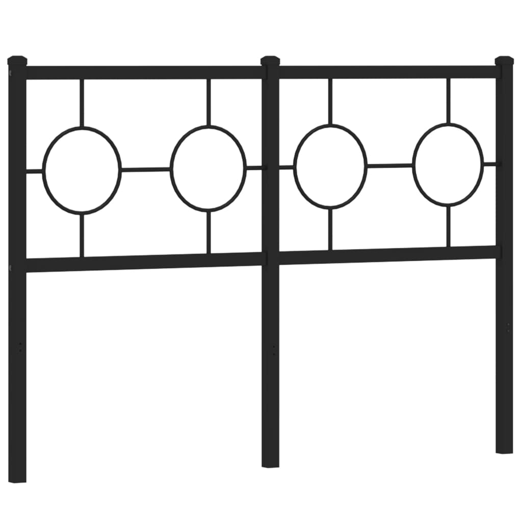 vidaXL Kovové čelo postele čierne 120 cm