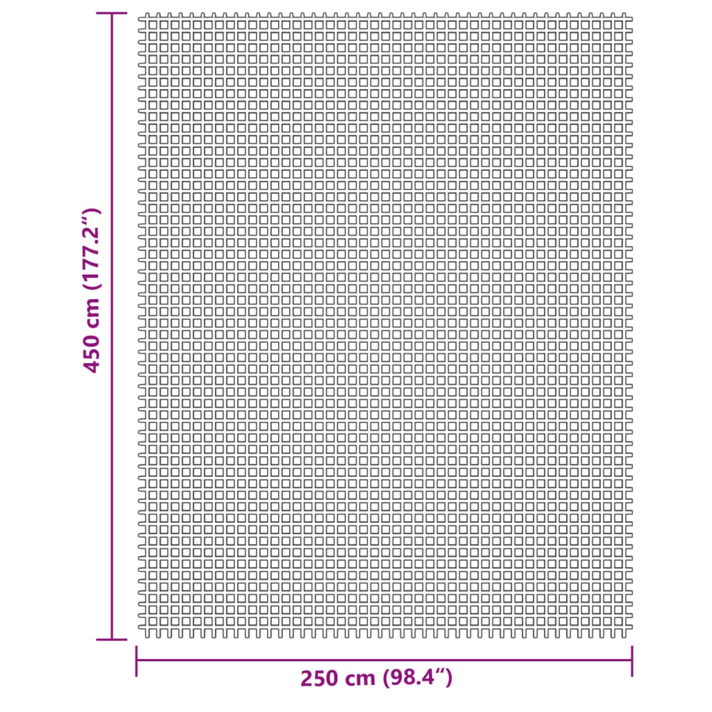 vidaXL Kempingová podložka krémová 4,5x2,5 m