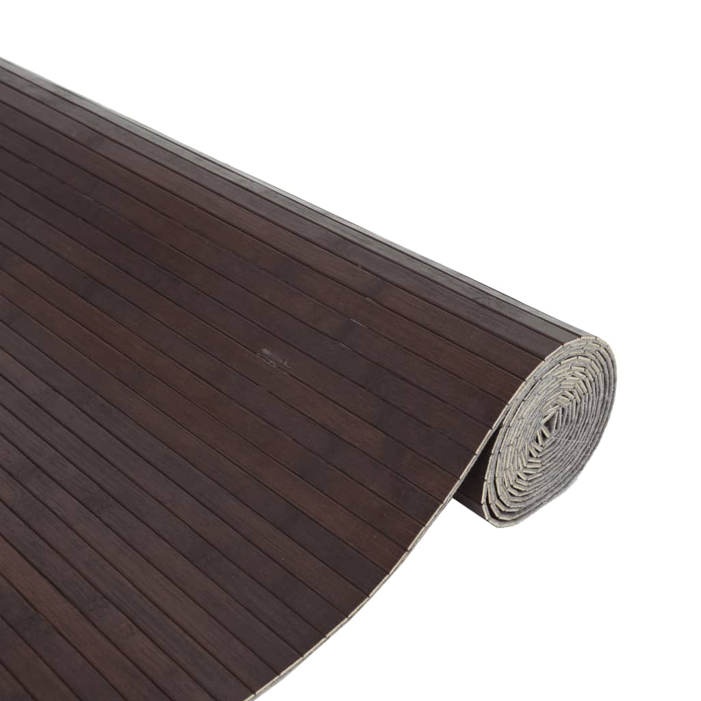 vidaXL Koberec obdĺžnikový tmavohnedý 80x400 cm bambus