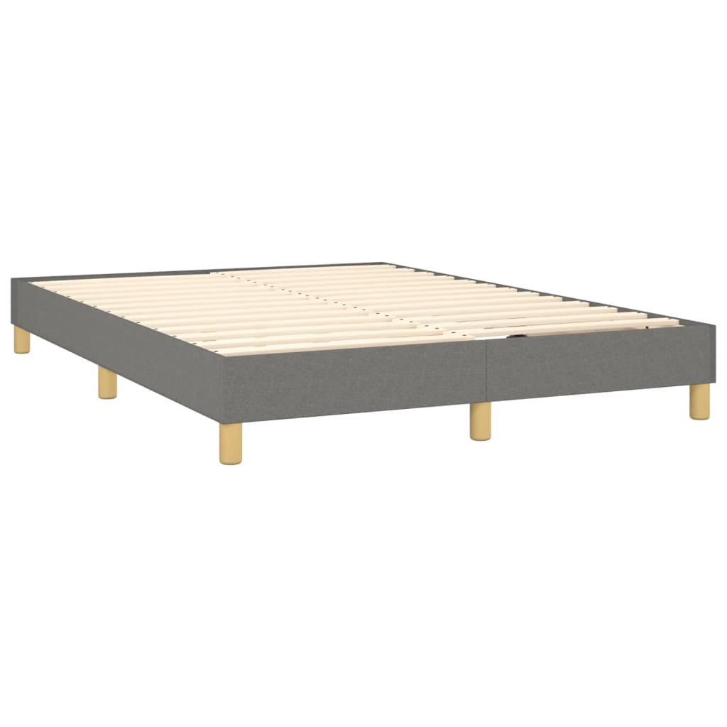 vidaXL Boxspring posteľ s matracom tmavosivá 140x200 cm látka