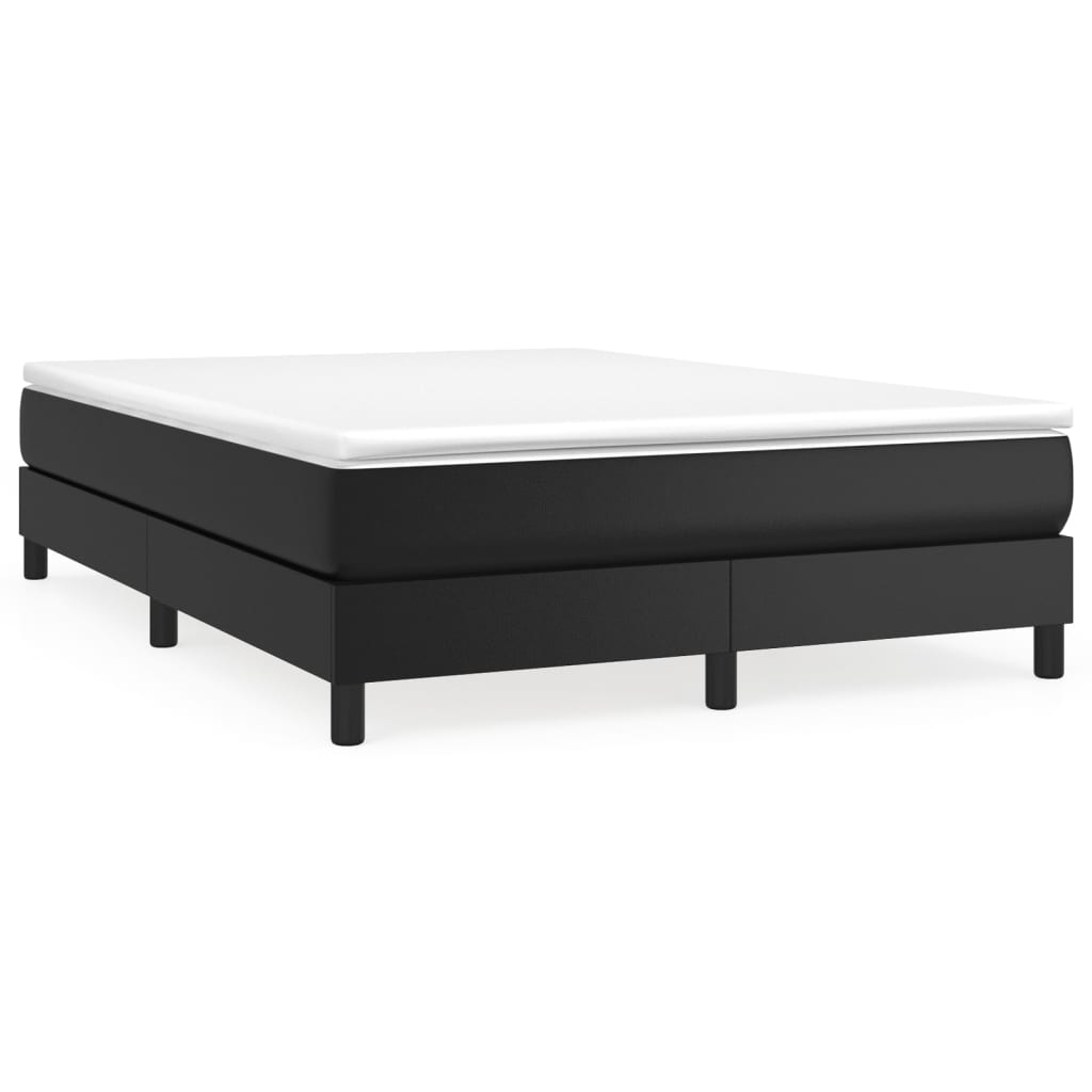 vidaXL Boxspring posteľ s matracom čierna 140x200 cm umelá koža