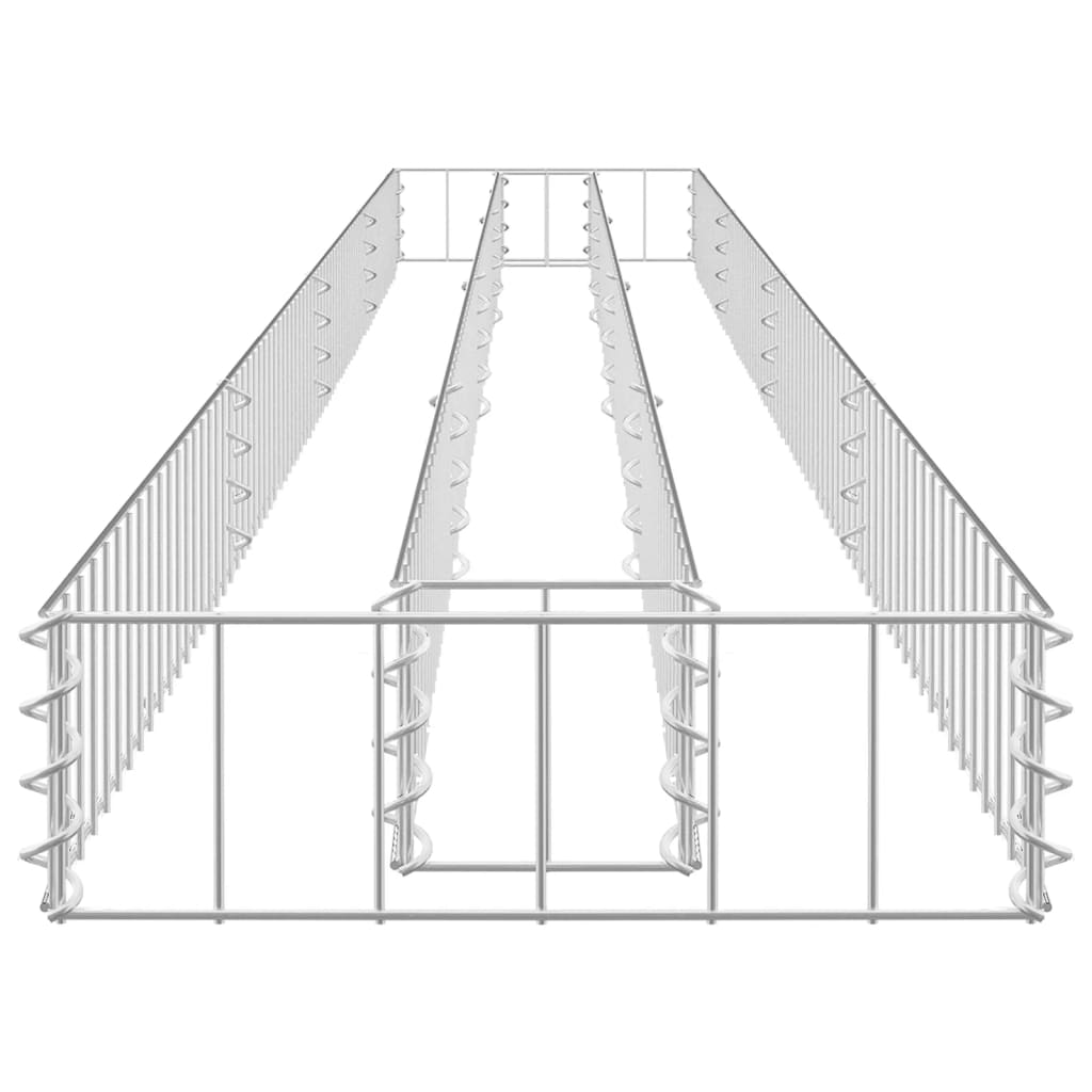 vidaXL Gabiónový vyvýšený záhon pozinkovaná oceľ 360x30x10 cm