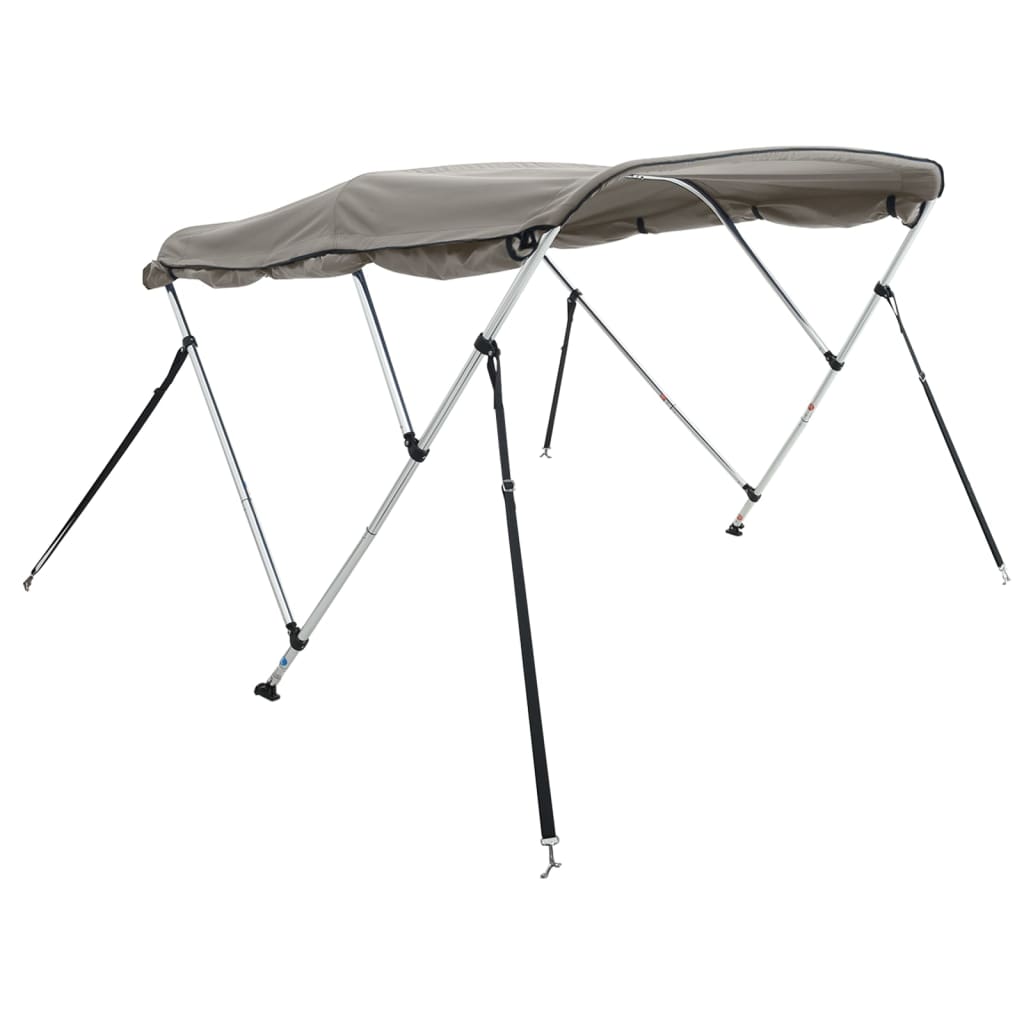 vidaXL Strieška Bimini s 3 oblúkmi a stenami 183x(154-167)x137 cm