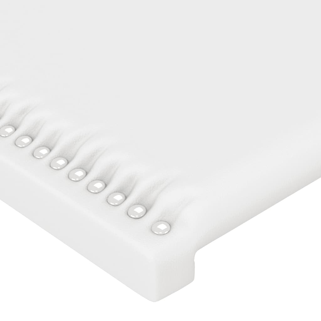 VidaXL Čelo postele biele 183x16x118/128 cm umelá koža