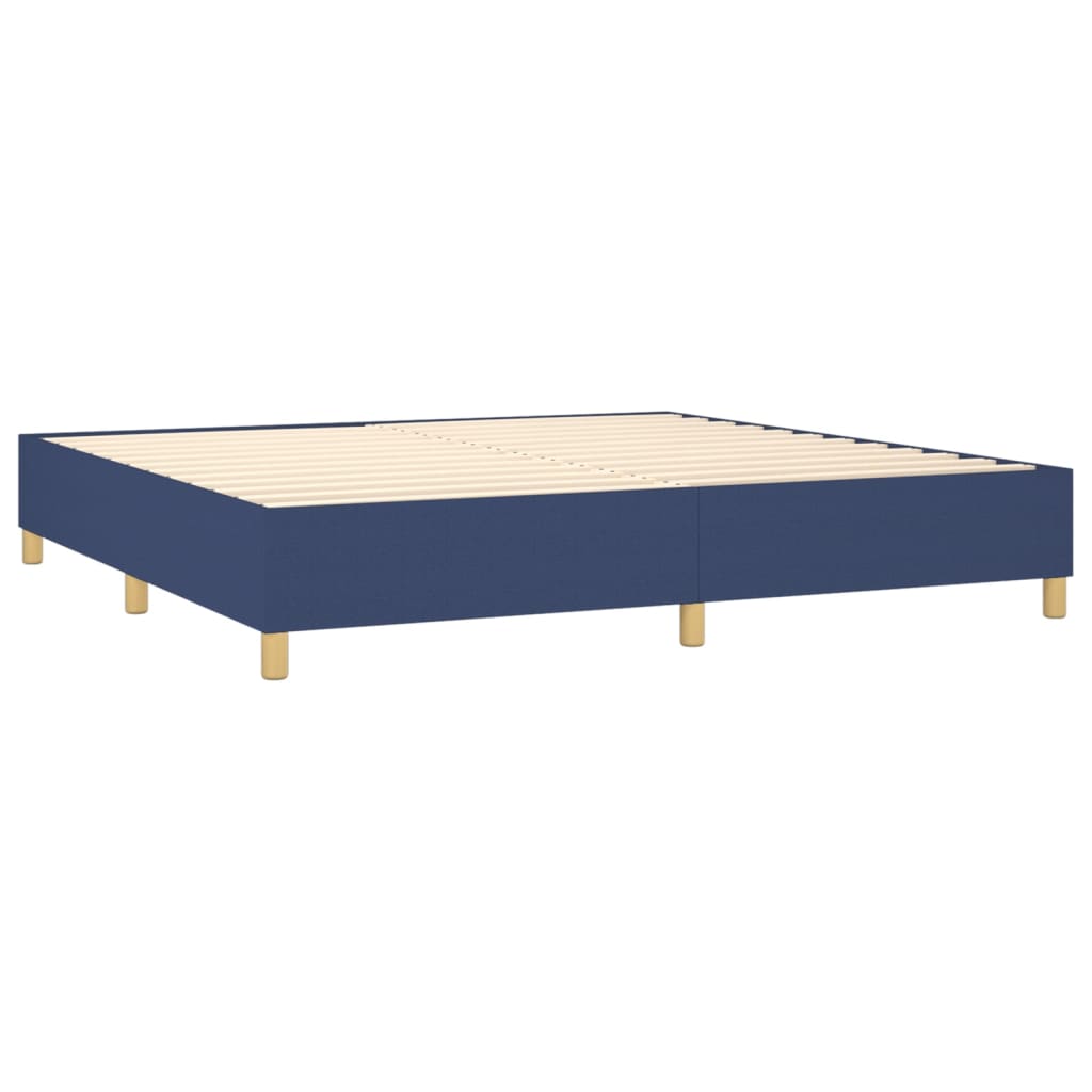 vidaXL Boxspring posteľ s matracom modrá 200x200 cm látka