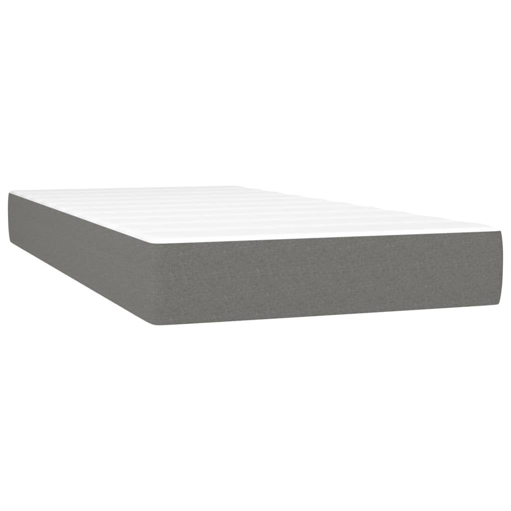 vidaXL Boxspring posteľ s matracom tmavosivá 90x190 cm látka