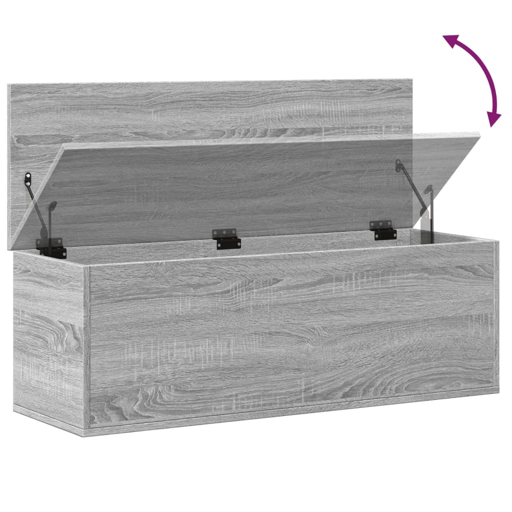 vidaXL Úložný box sivý dub sonoma 90x35x35 cm kompozitné drevo