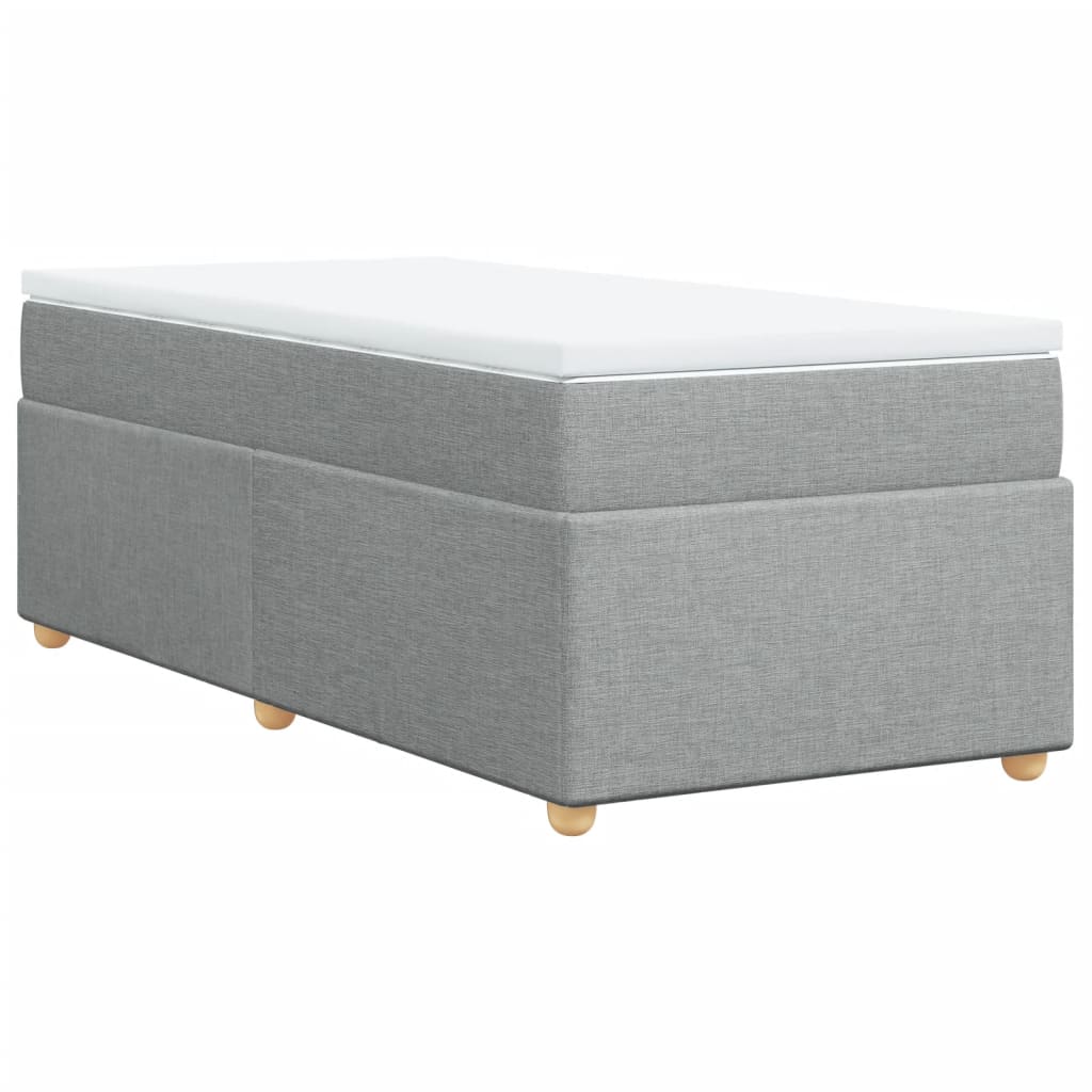 vidaXL Boxspring posteľ s matracom bledosivý 100x200 cm látka