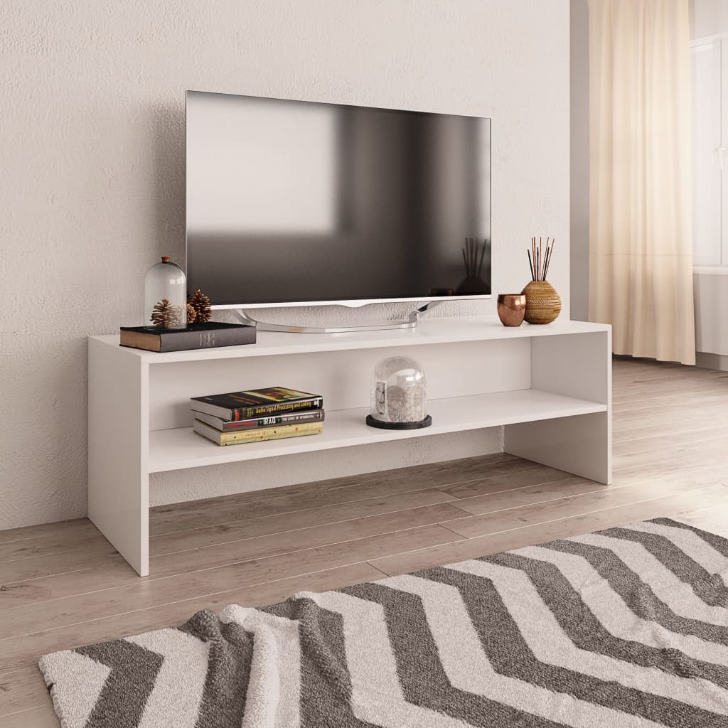 vidaXL TV skrinka, biela 120x40x40 cm, kompozitné drevo