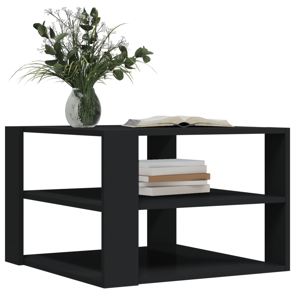 vidaXL Konferenčný stolík čierny 59,5x59,5x40 cm kompozitné drevo