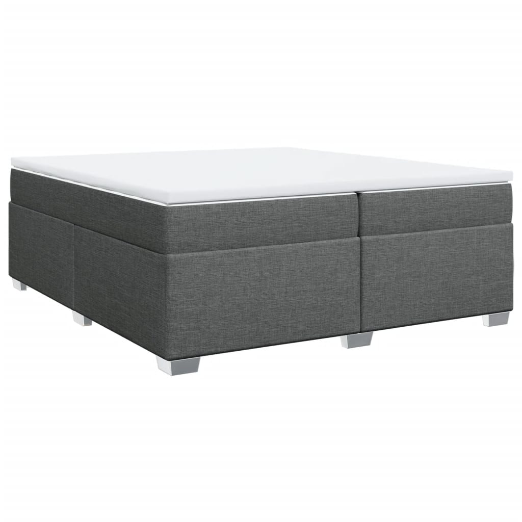 vidaXL Boxspring posteľ s matracom tmavosivá 200x200 cm látka