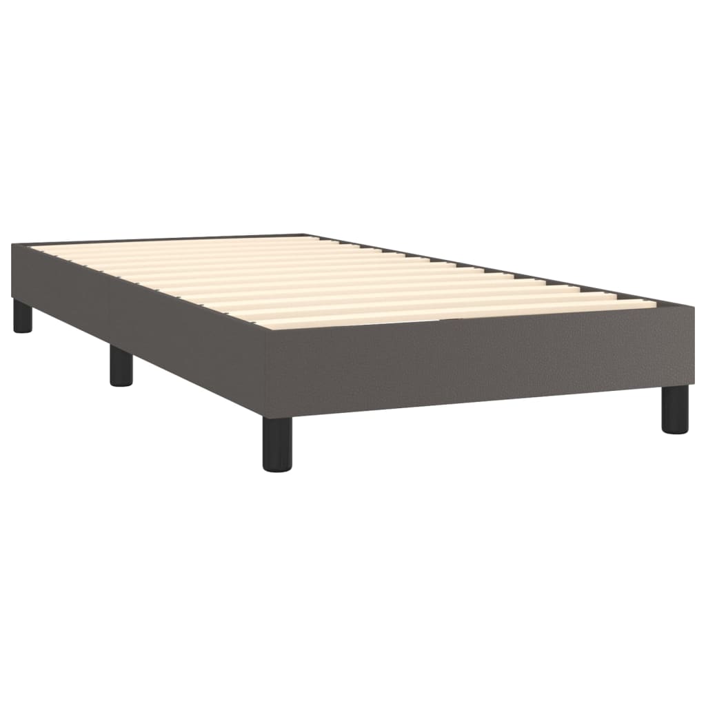 vidaXL Boxspring posteľ s matracom sivá 100x200 cm umelá koža