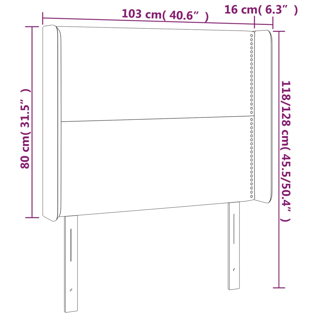 VidaXL Čelo postele biele 103x16x118/128 cm umelá koža