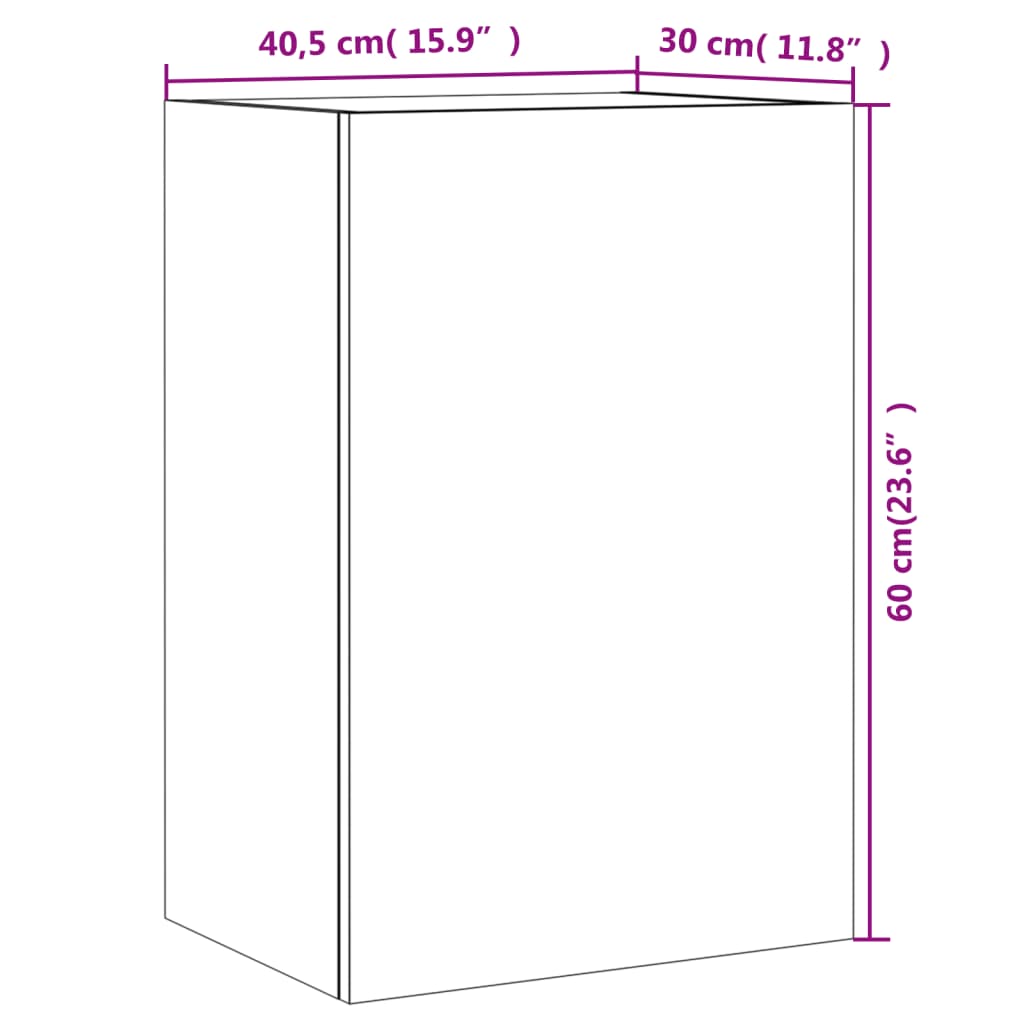 vidaXL TV nástenné skrinky 2ks hnedý dub 40,5x30x60cm kompozitné drevo