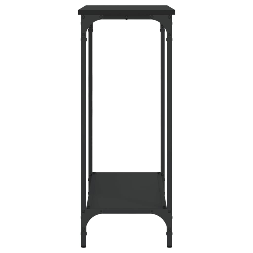 vidaXL Konzolový stolík čierny 101x30,5x75 cm kompozitné drevo