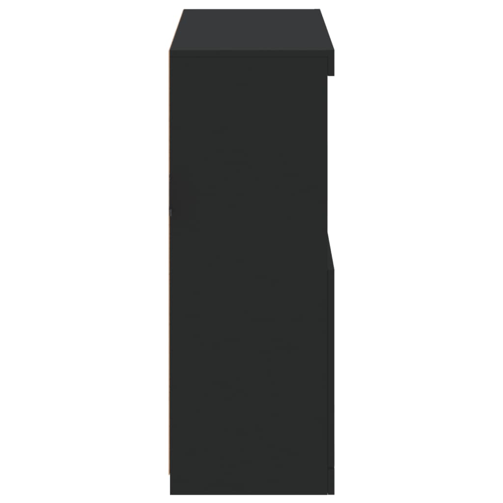 vidaXL Komoda s LED svetlami čierna 81x37x100 cm