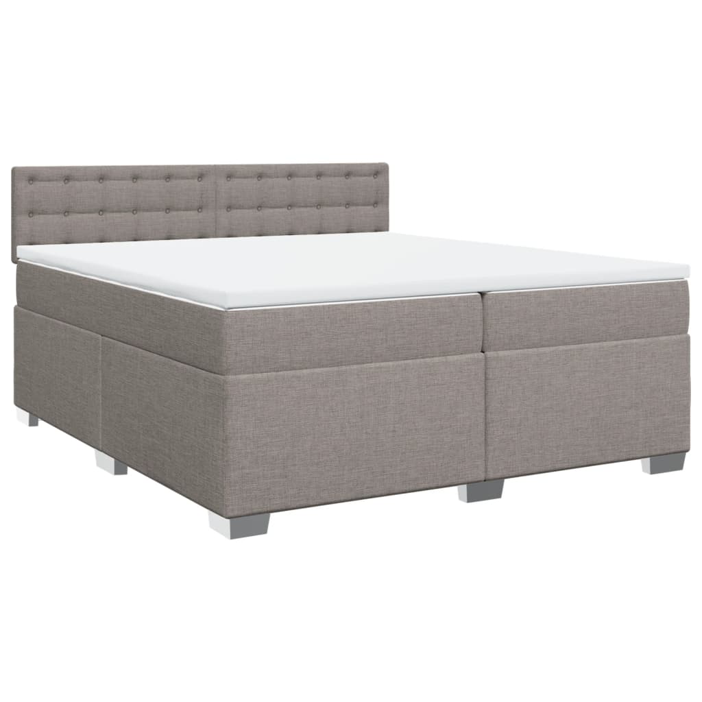 vidaXL Boxspring posteľ s matracom sivohnedý 200x200 cm látka