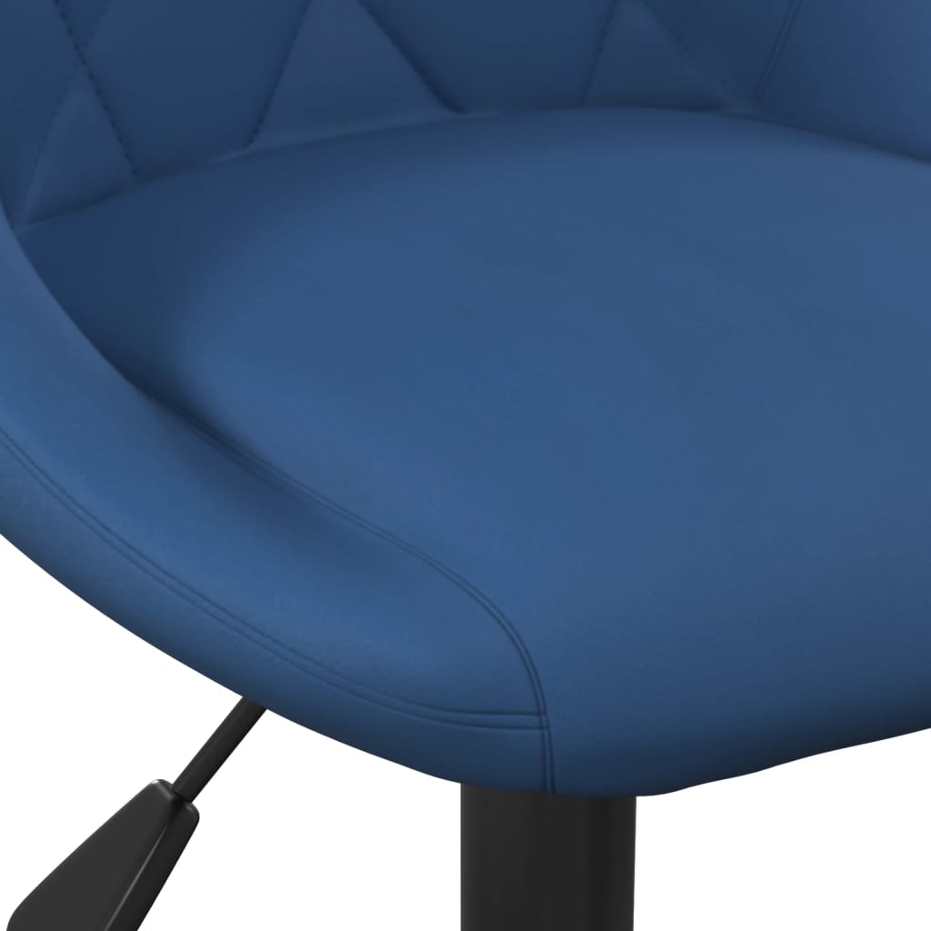 vidaXL Barové stoličky 2 ks modré zamatové