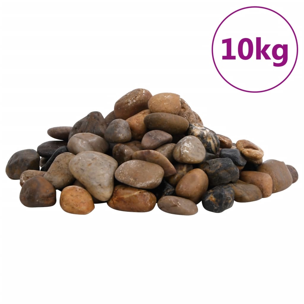 vidaXL Leštené kamienky 10 kg rôznofarebné 2-5 cm