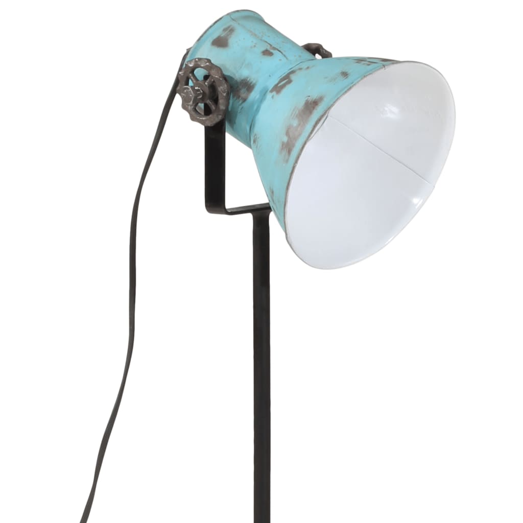 vidaXL Podlahová lampa 25 W šmuhovaná modrá 35x35x65/95 cm E27