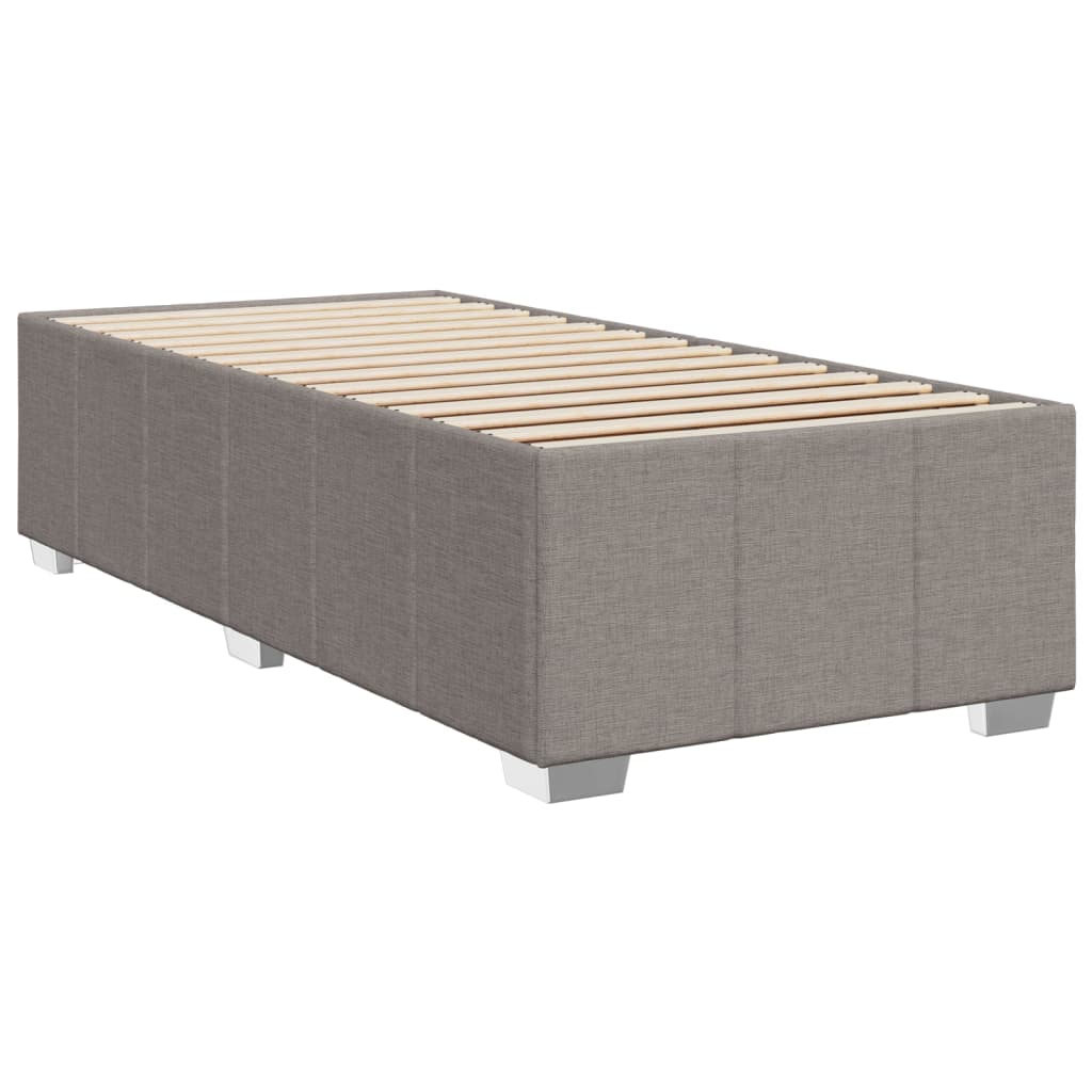 vidaXL Posteľný rám boxspring s matracom sivohnedý 90x190 cm látka