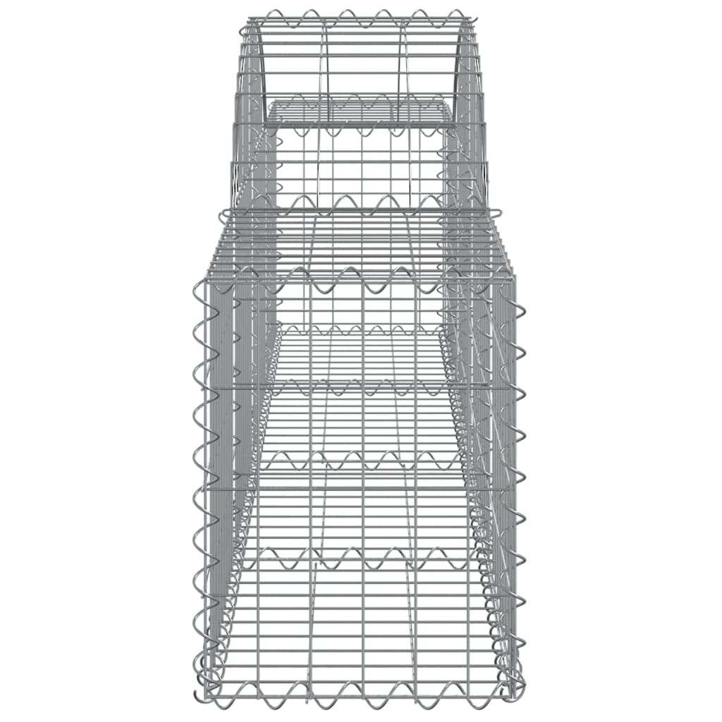 vidaXL Oblúkový gabionový kôš 4 ks 200x30x40/60 cm pozinkované železo