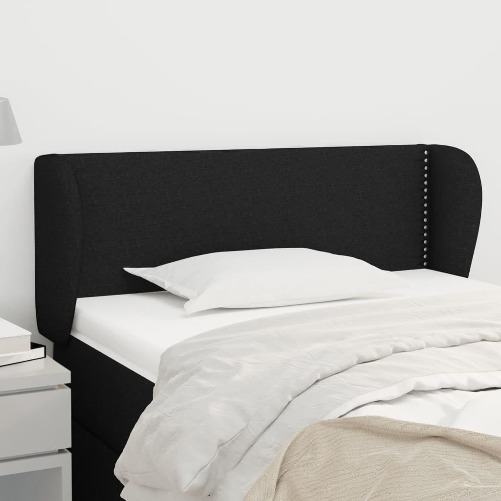 vidaXL Čelo postele so záhybmi čierne 103x23x78/88 cm látka