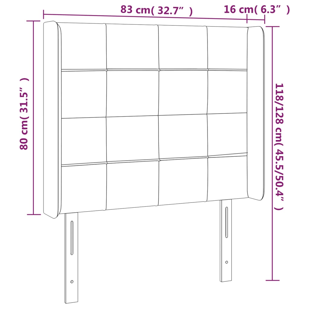 vidaXL Čelo postele s LED tmavozelené 83x16x118/128 cm zamat