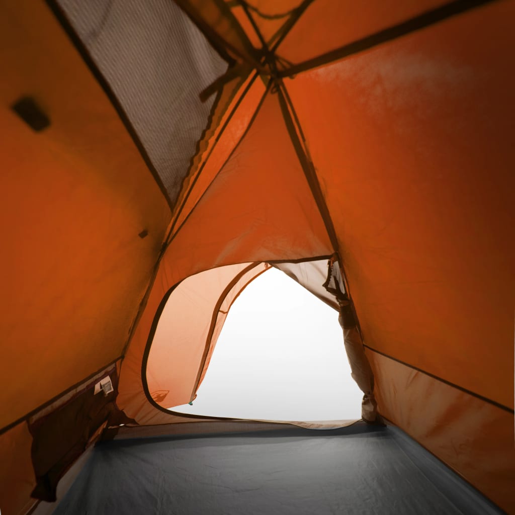 vidaXL Kempingový stan, kupola, 2 osoby, oranžový, vodoodolný