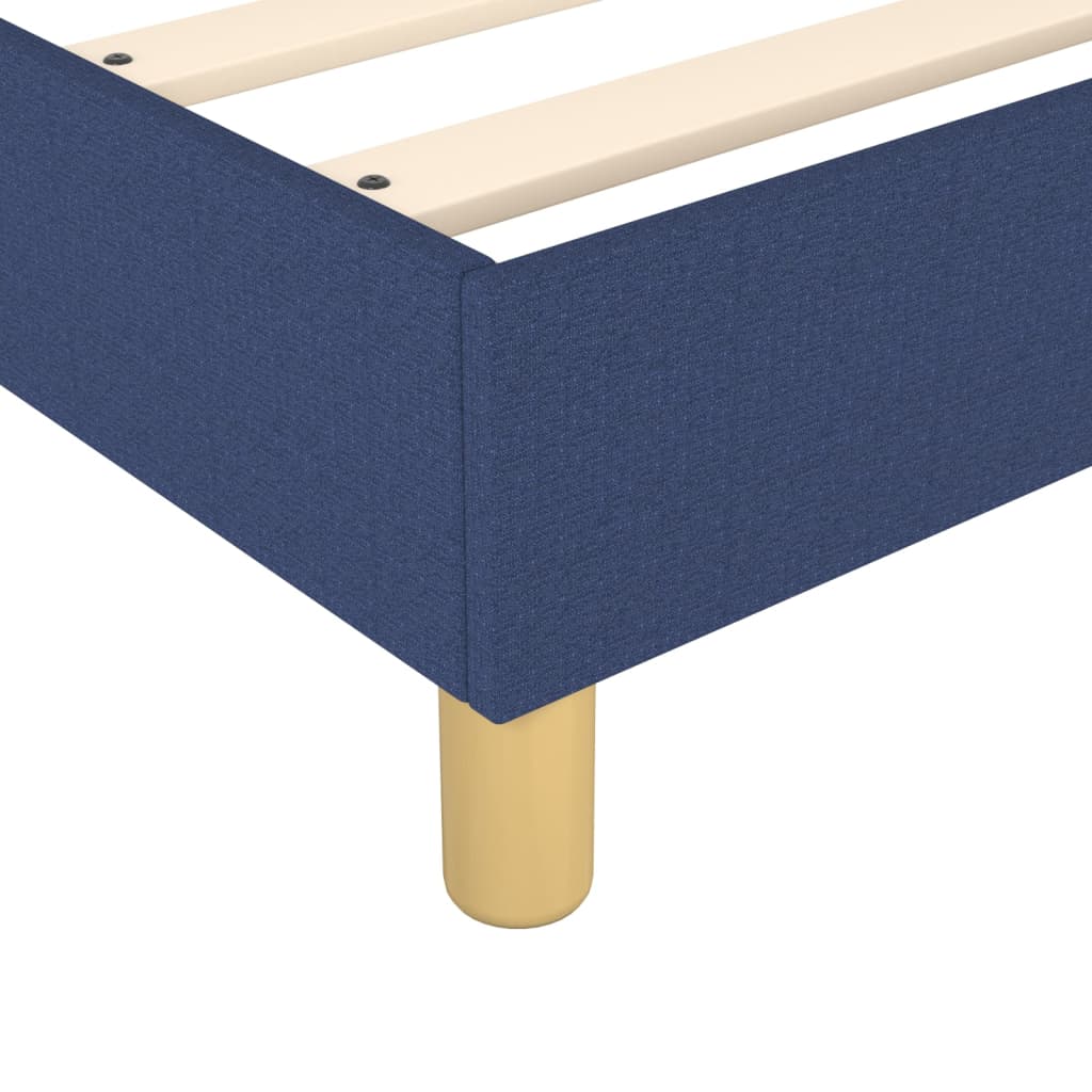 vidaXL Posteľný rám boxspring s matracom modrý 90x200 cm látka