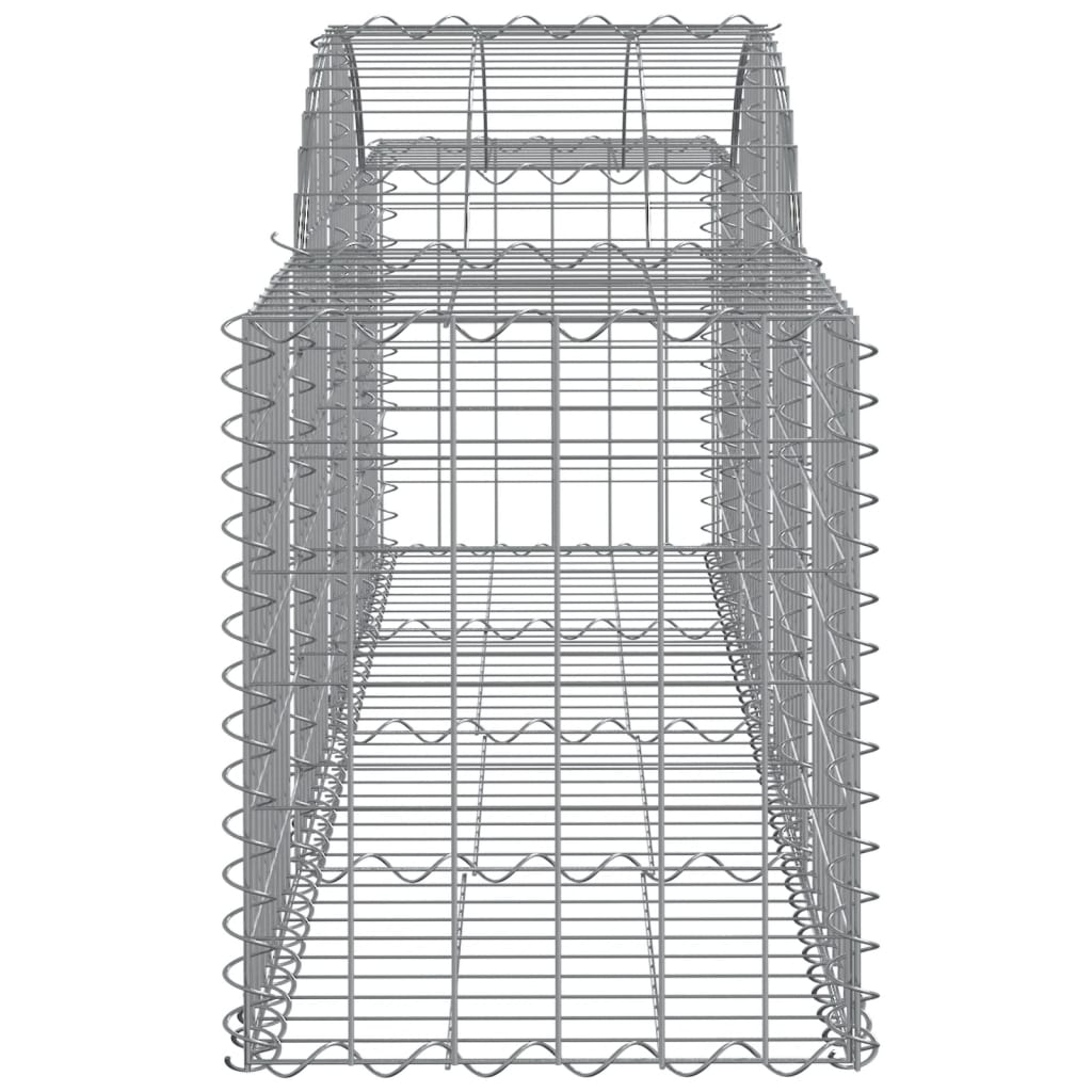 vidaXL Oblúkový gabionový kôš 4 ks 200x50x60/80 cm pozinkované železo