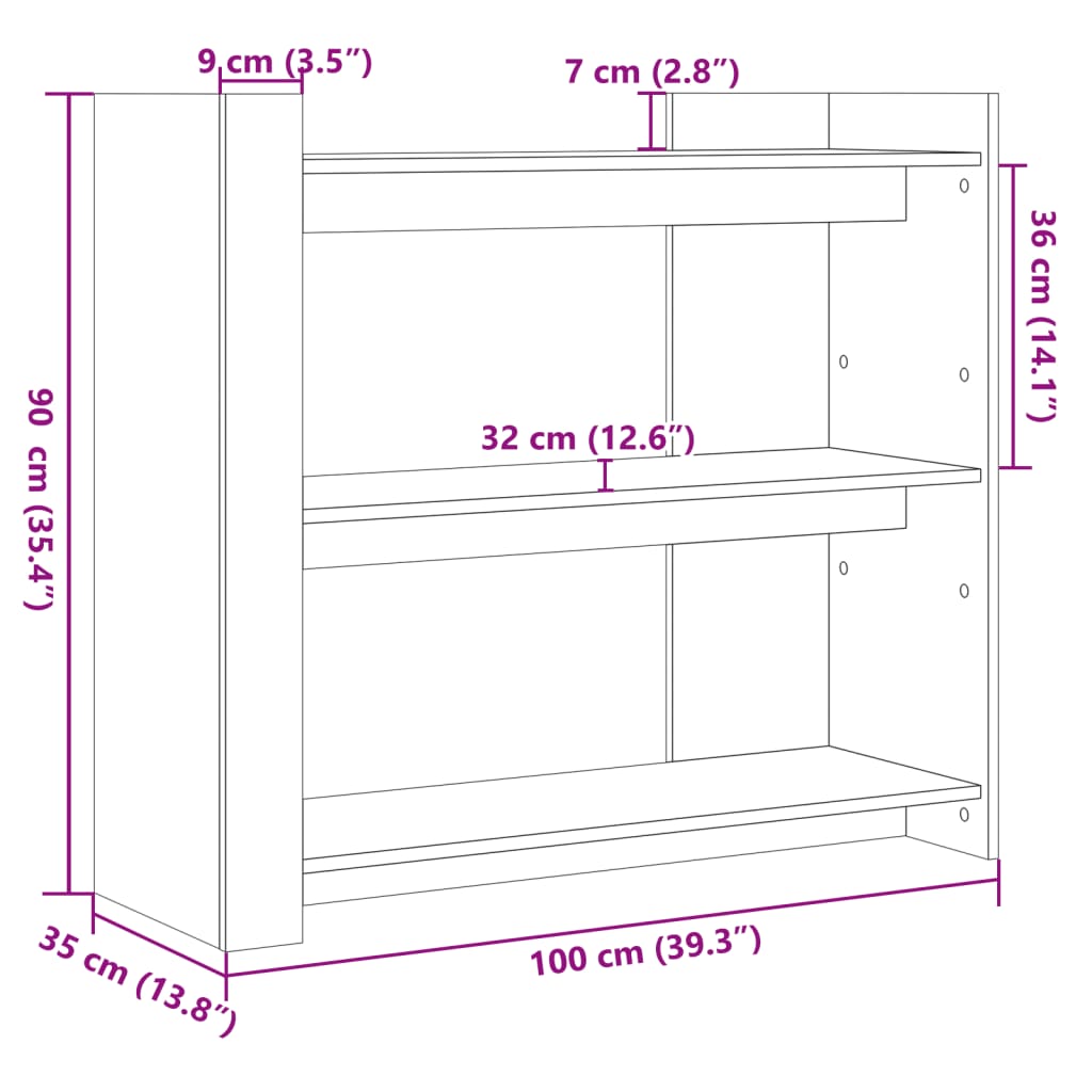 vidaXL Konzolový stolík dub sonoma 100x35x90 cm kompozitné drevo