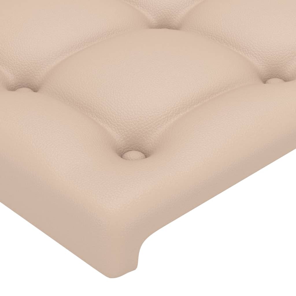 vidaXL Čelá postele 4 ks kapučínové 80x5x78/88 cm umelá koža
