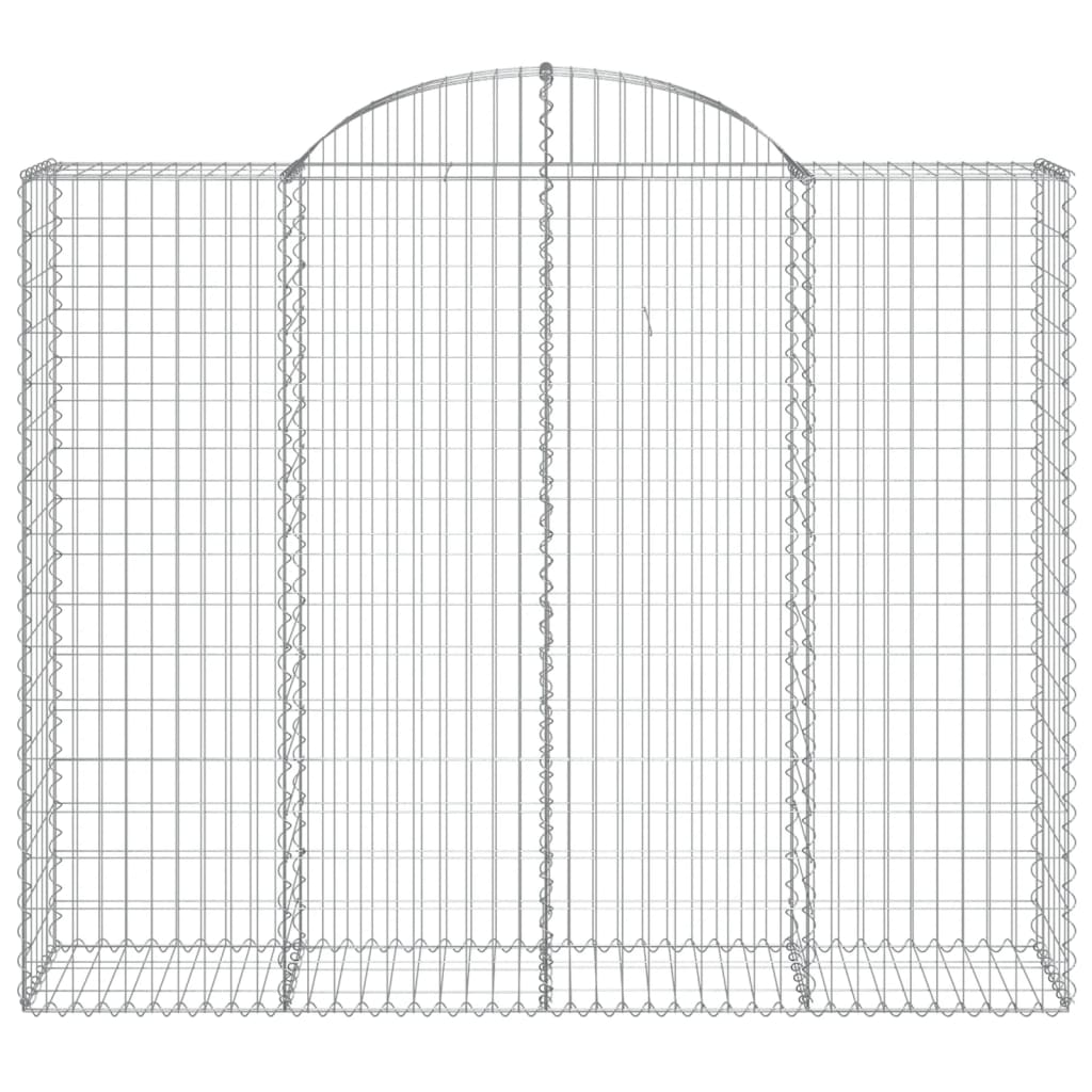 vidaXL Oblúkové gabiónové koše 5ks 200x50x160/180cm pozinkované železo