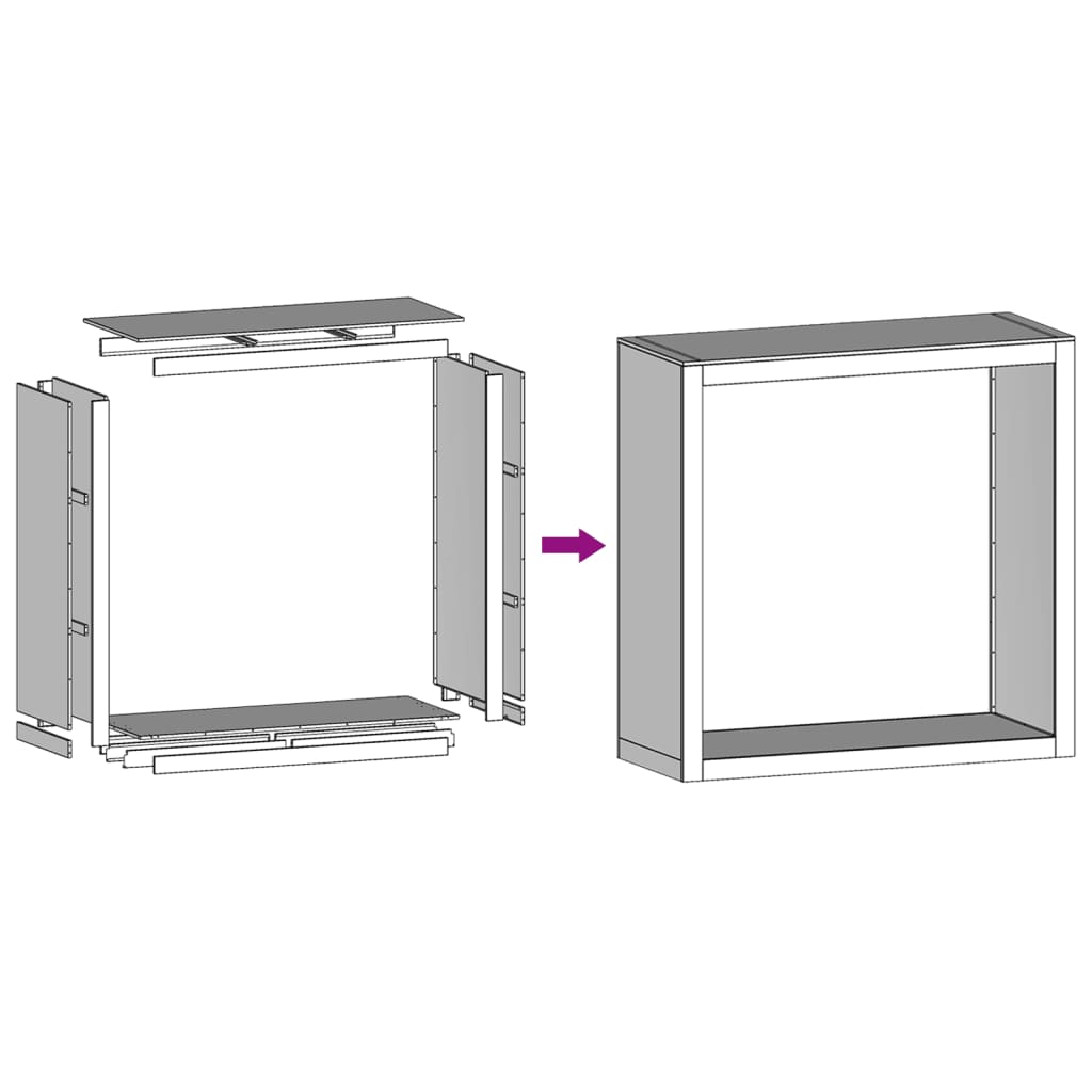 vidaXL Regál na krbové drevo 100x40x100 cm, nehrdzavejúca oceľ