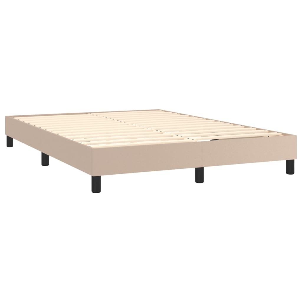 vidaXL Boxspring posteľ s matracom kapučínová 140x200 cm umelá koža