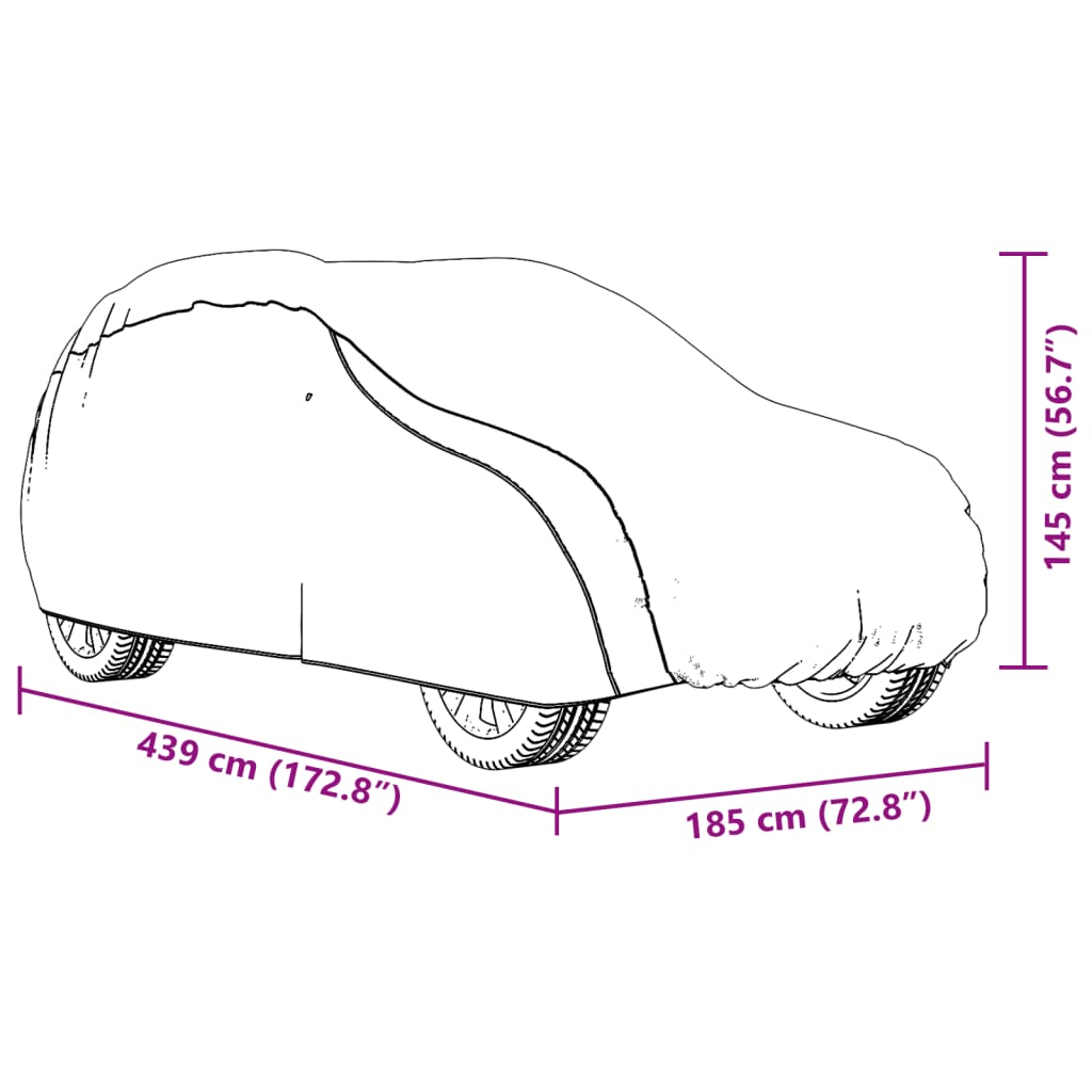 vidaXL Plachta na auto pre SUV s popruhmi plná strieborná M