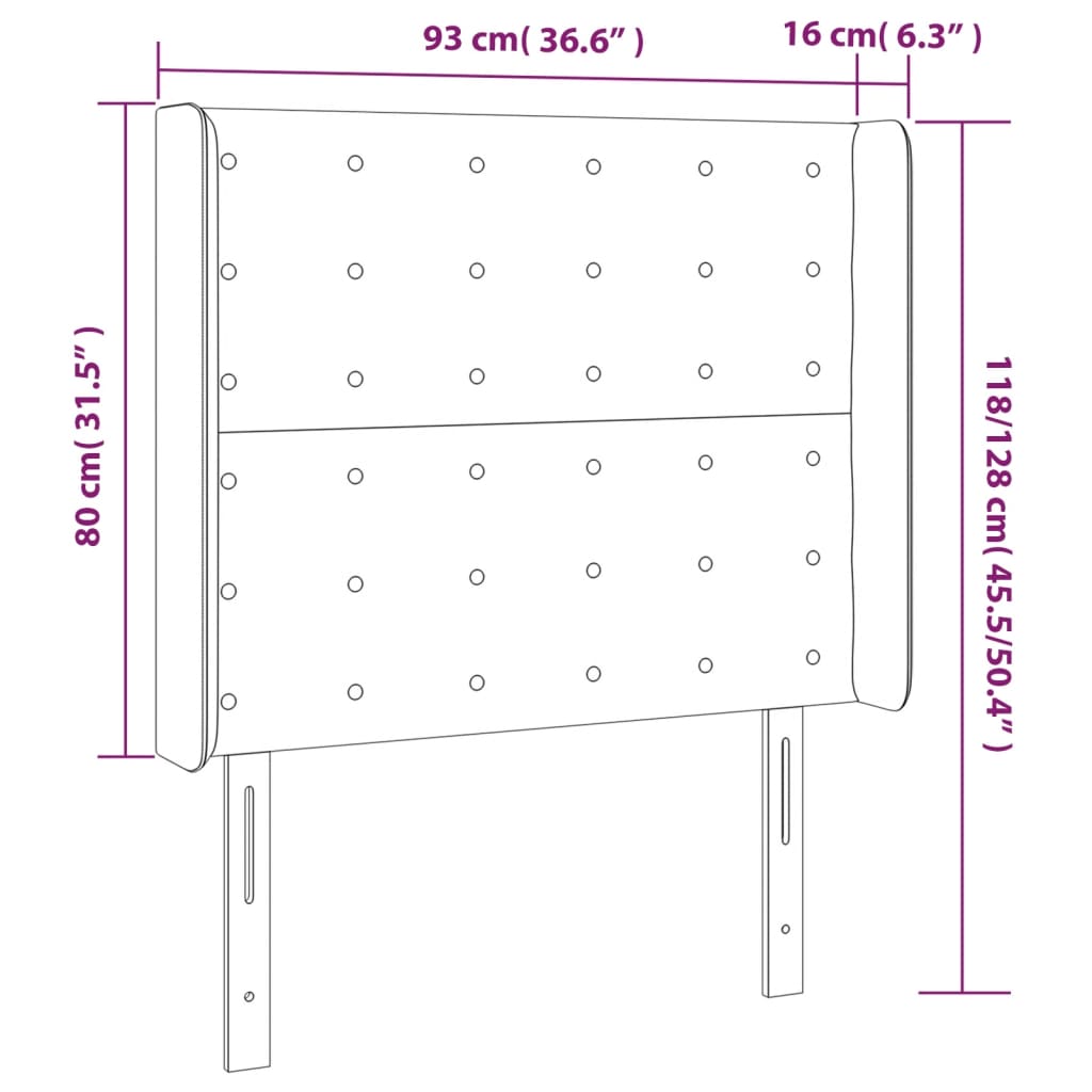 vidaXL Čelo postele so záhybmi biely 93x16x118/128 cm umelá koža