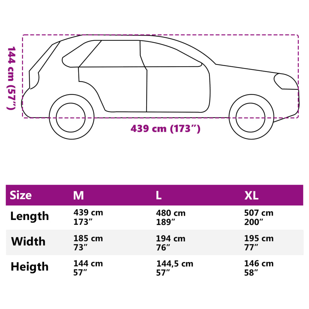 vidaXL Plachta na auto pre SUV s popruhmi plná strieborná M