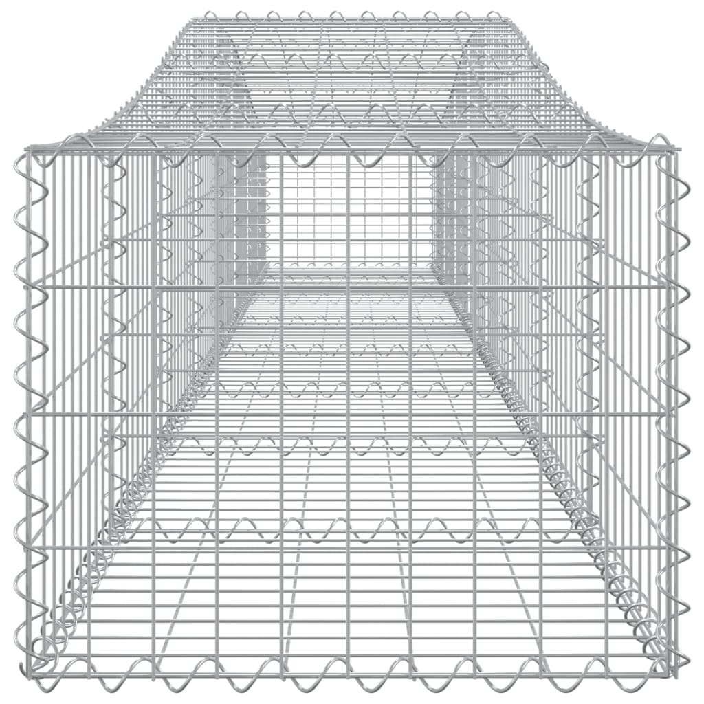 vidaXL Oblúkový gabionový kôš 15 ks 400x50x40/60 cm pozinkované železo