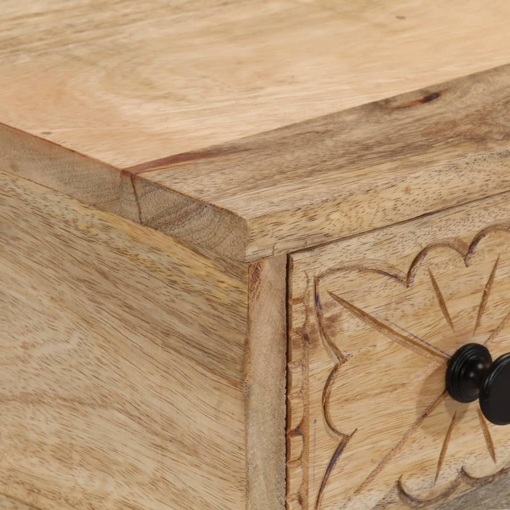 vidaXL Konzolový stolík 110x30x75 cm masívne mangovníkové drevo